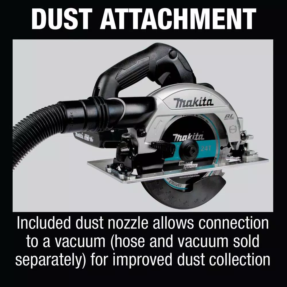 Makita 18V LXT Sub-Compact Brushless 6-1/2" Cordless Circular Saw Kit (2.0 Ah)