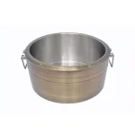 Unbranded 6.5 Gal. Brushed Gold Stainless Steel Double Wall Beverage Tub with Grip Handles thumbnail 5