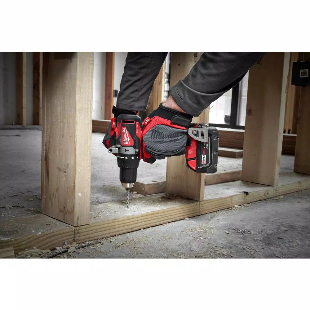 Milwaukee M18 18V Brushless Cordless 1/2 in. Compact Hammer Drill/Driver, Tool Only