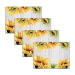 Morgan Home MHF Home Sunflower Yellow Polypropylene Placemat Set, 4-Pack thumbnail 2