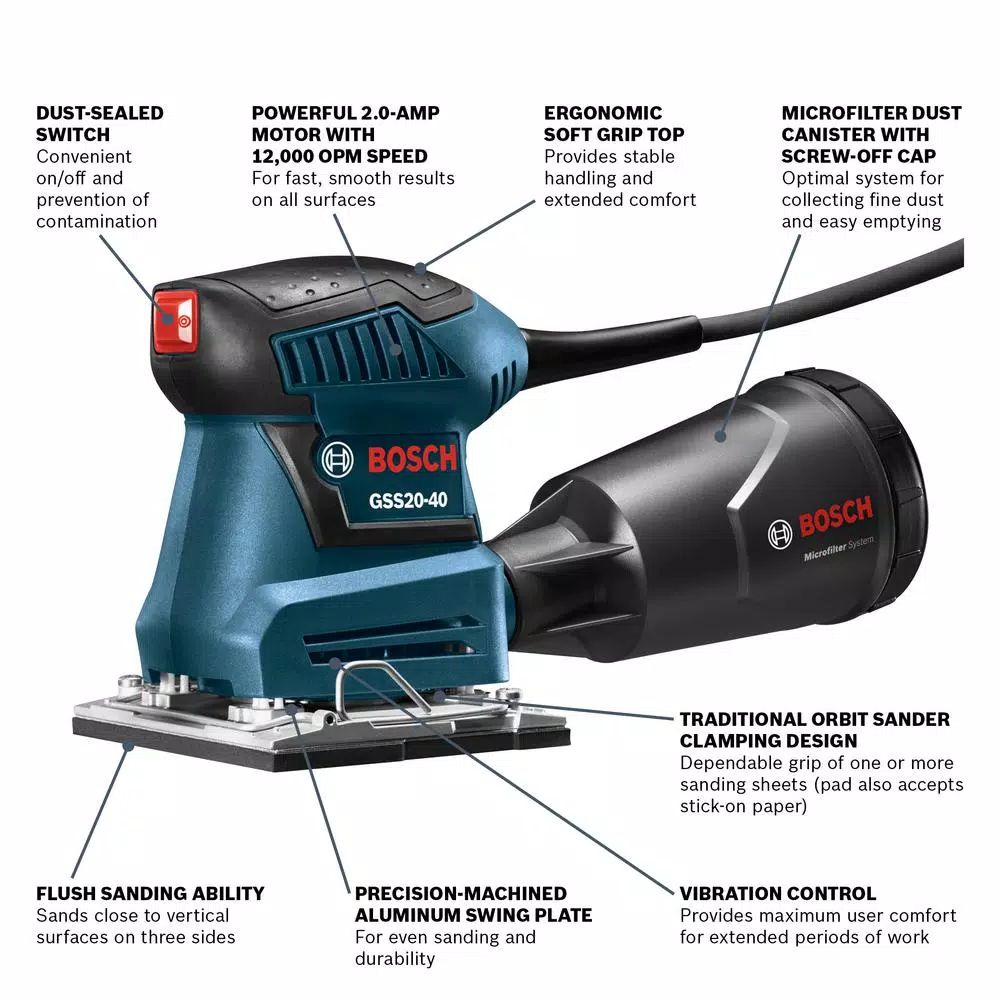 Bosch Corded Variable Speed Palm Router and Orbital Sander Combo Kit