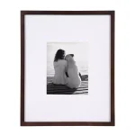 DesignOvation Gallery Wood Picture Frame Set of 2, Walnut Brown, 16x20 in. Matted to 8x10 in. thumbnail 2