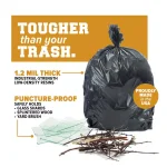 Plasticplace 96 Gallon Black Heavy Duty Trash Bags, 1.2 Mil Thickness, 61 x 68 in., 50 Count Case thumbnail 3