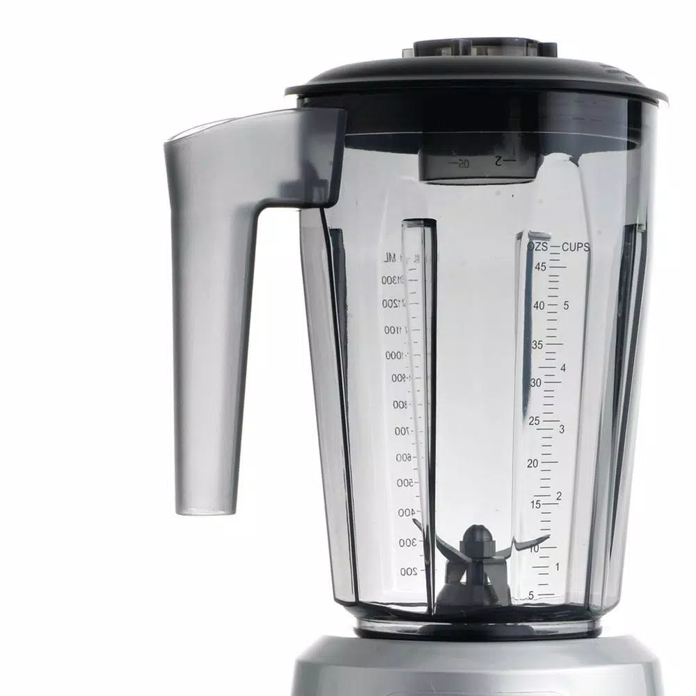 Omega 1 HP 2-Speed Silver Blender with 48 oz. Tritan Container