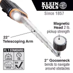 Klein Tools Telescoping Magnetic LED Pickup Tool with Gooseneck thumbnail 2