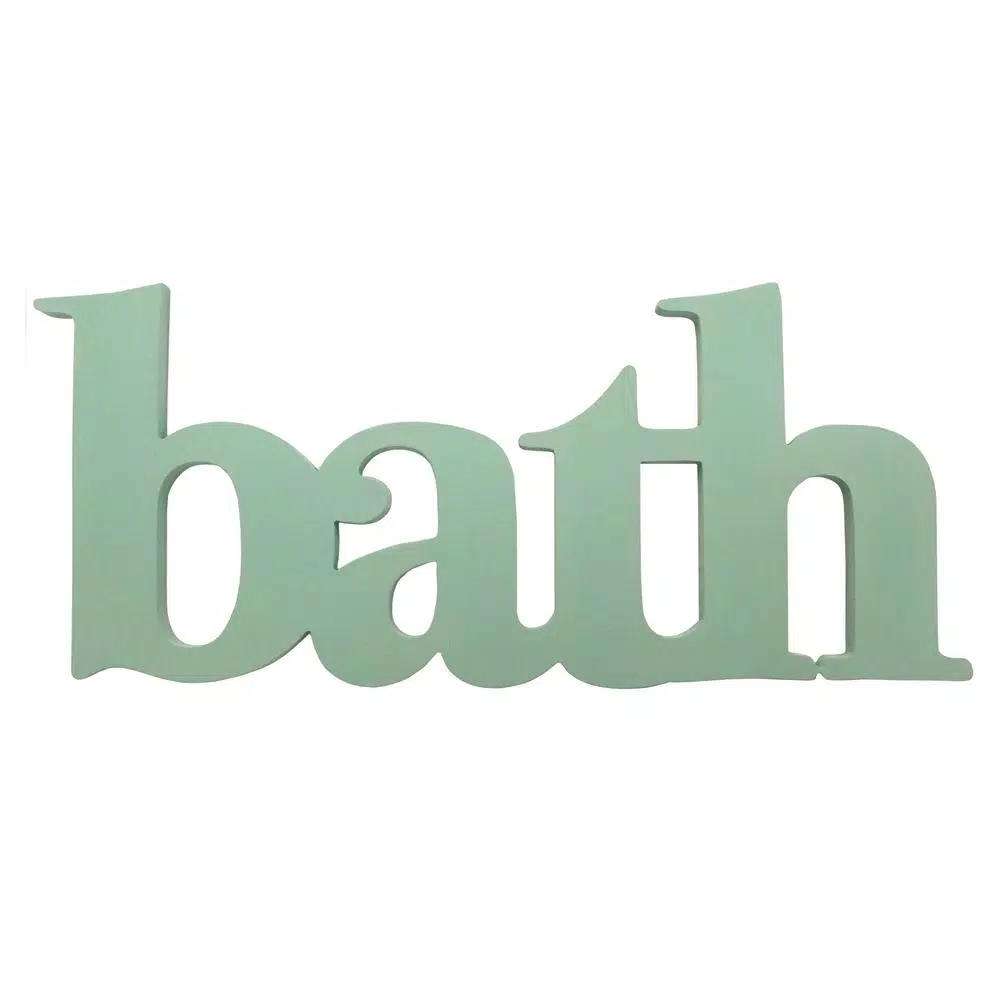 Stratton Home Decor Stratton Home Seafoam Wooden Bath Word Art Wall Decor