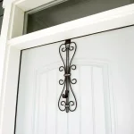 Village Lighting Company Adjustable Wrought Iron Wreath Hanger, Holds up to 20 lbs, Black thumbnail 3