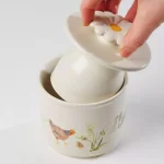 Paula Deen Garden Rooster Ceramic Butter Holder - Farmhouse Butter Bell thumbnail 3