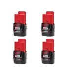 Milwaukee M12 REDLITHIUM 3.0 Ah Compact Lithium-Ion Battery Pack, 4-Pack thumbnail 1