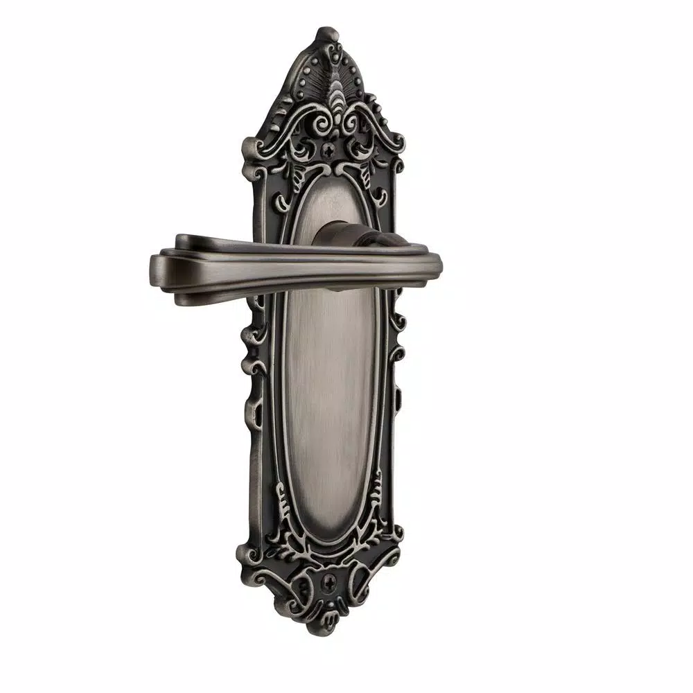 Nostalgic Warehouse Victorian Plate Fleur Dummy Lever, Antique Pewter