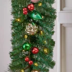 Home Accents Holiday 9 ft. Fantasleigh Pre-Lit LED Artificial Christmas Garland with Ornaments thumbnail 6