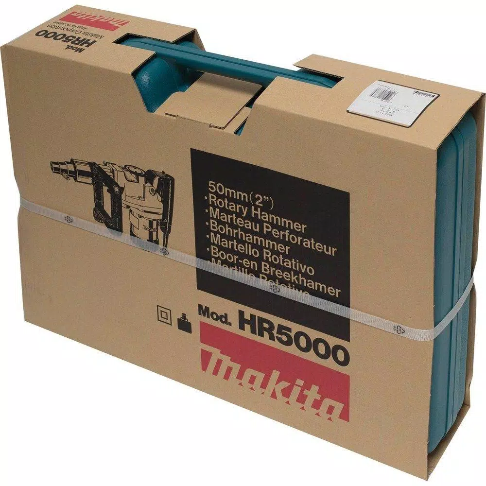 Makita HR5000 2 in. Corded Rotary Hammer Drill, 11 Amp, Spline Shank with Hard Case