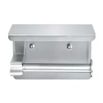 Alpine Industries Single Post Toilet Paper Holder with Storage Shelf, Brushed Stainless Steel thumbnail 2