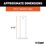 CURT Pin-On Jack Foot for 2" Tube, 2,000 lbs. Capacity, 8-1/2" Height thumbnail 5