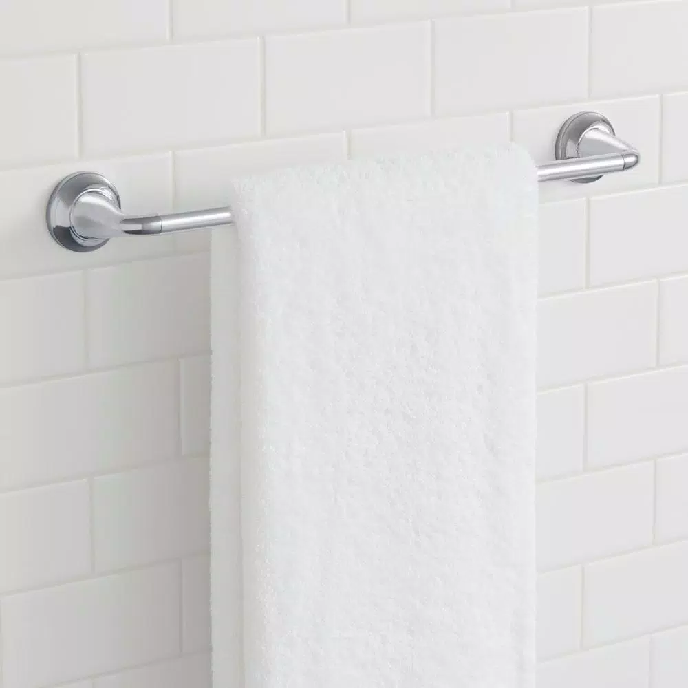 Glacier Bay Constructor 18 in. Single Towel Bar, Chrome Finish, Coastal Style