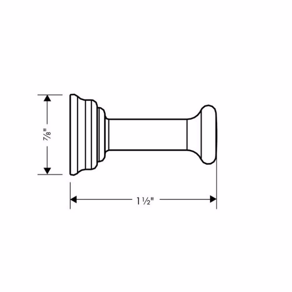 Hansgrohe Axor Montreux Single Robe Hook, Brushed Nickel, Solid Metal