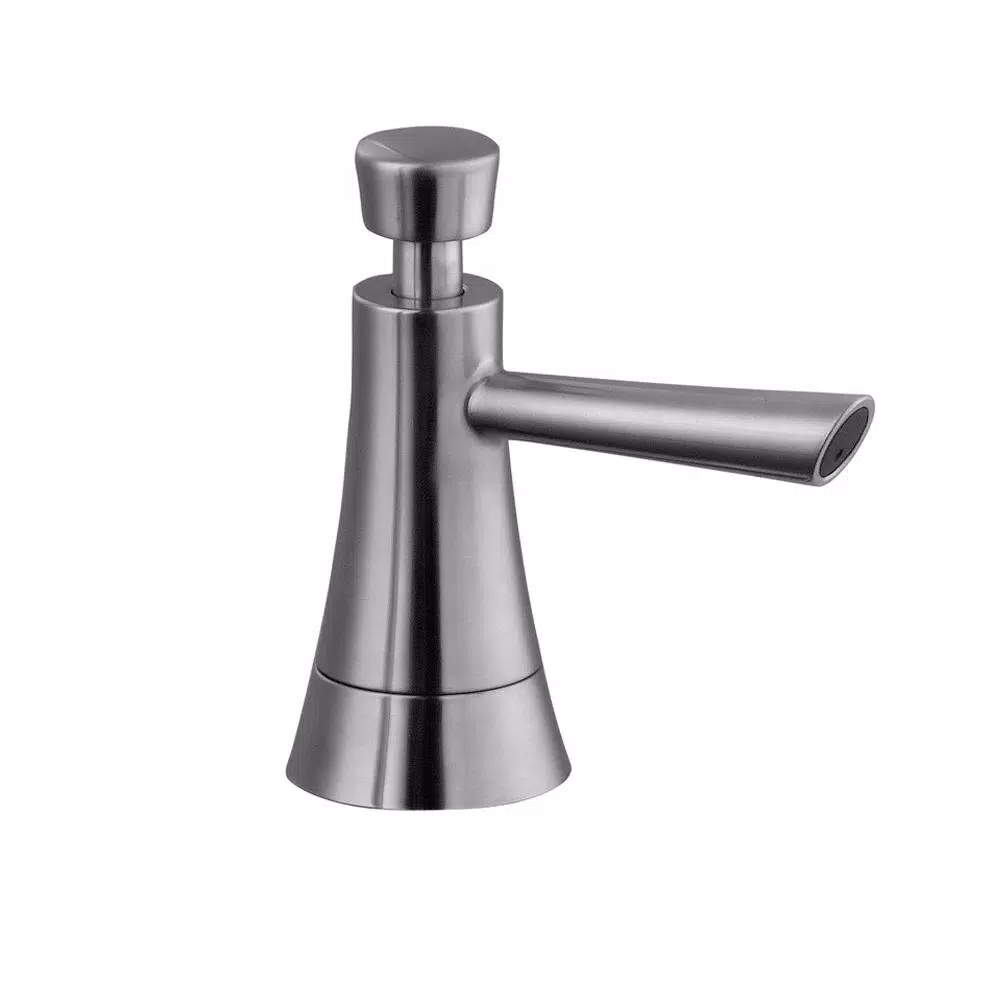 Glacier Bay Selma 2-Handle Bridge Kitchen Faucet with Pull-Down Sprayer and Soap Dispenser, Stainless Steel