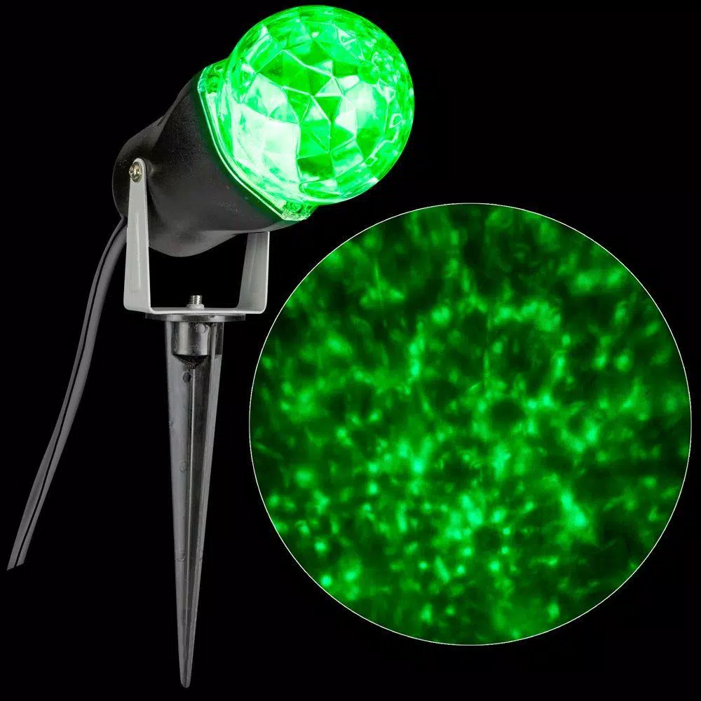 LightShow Green Light Projection LED Spotlight Projector with Stake