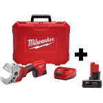 Milwaukee M12 12V Lithium-Ion Cordless PVC Shear Kit with Free 6.0Ah REDLITHIUM Battery thumbnail 1