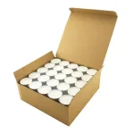 Stonebriar Collection Stonebriar White Unscented Tealight Candles, 8-Hour Burn Time, 100-Pack thumbnail 5