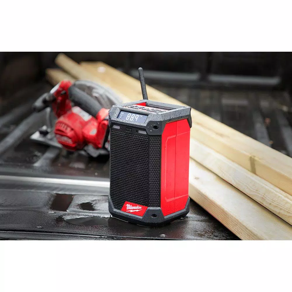 Milwaukee M12 12V Lithium-Ion Cordless Bluetooth AM/FM Jobsite Radio with Charger
