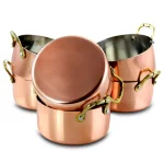 Gibson Home Rembrandt 0.5 qt. Round Stainless Steel Mini Dutch Oven in Copper, 6-Pack thumbnail 2