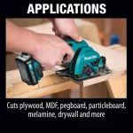 Makita 12V MAX CXT Cordless 3-3/8 in. Circular Saw Kit with Case, 2x 2.0Ah Batteries & Charger thumbnail 5