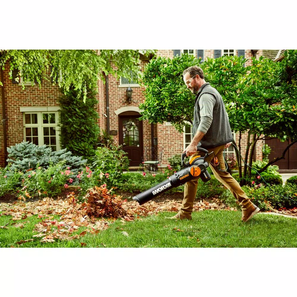 Worx TRIVAC 2.0 3-in-1 Electric Blower, Vacuum, and Mulcher, 12-Amp, 70 MPH, 620 CFM