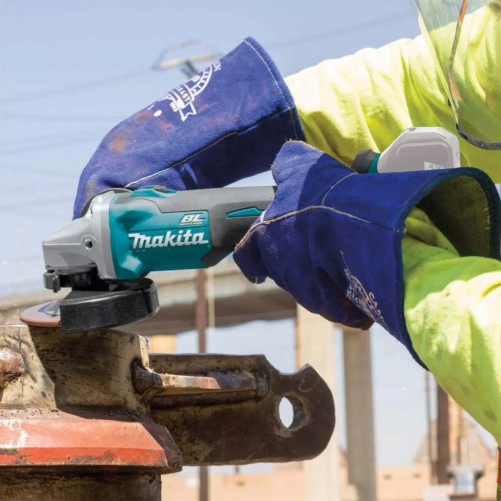 Makita 18V LXT Brushless Metal Cutting Combo Kit: Angle Grinder, Portable Band Saw, Metal Cutting Saw & 5.0 Ah Battery