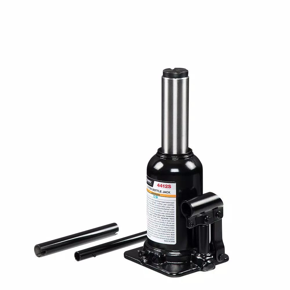 Sunex Tools 12-Ton Short Bottle Jack, Steel Mechanical Lifting Jack