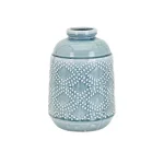 IMAX Felix Ceramic Blue Medium Amphora Vase - Light Blue Gloss Glaze thumbnail 1