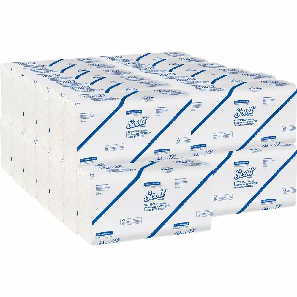Scott C-Fold Paper Towels, 9.4 in. x 12.4 in., 175 Sheets per Pack, White