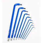 Steel Vision 9-Piece Metric Extra Long Ball Point Hex Key Wrench Set, Blue thumbnail 5