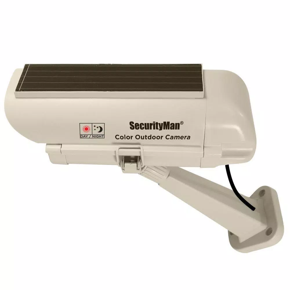 SecurityMan DUMCAM-SLM Solar Powered Spotlight Dummy Camera with PIR Motion Sensor