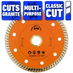 GRIP TIGHT TOOLS 4.5 in. Classic Turbo Cut Diamond Blade for Granite, Marble, Concrete, and Masonry (3-Pack) thumbnail 2