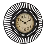 La Crosse Clock 20 in. Covington Quartz Round Wall Clock with Matte Black Frame thumbnail 4