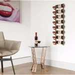 DI PRIMA USA Eagle Edition 8-Bottle Wall Mounted Wine Rack, Solid Steel, Made in Italy thumbnail 2