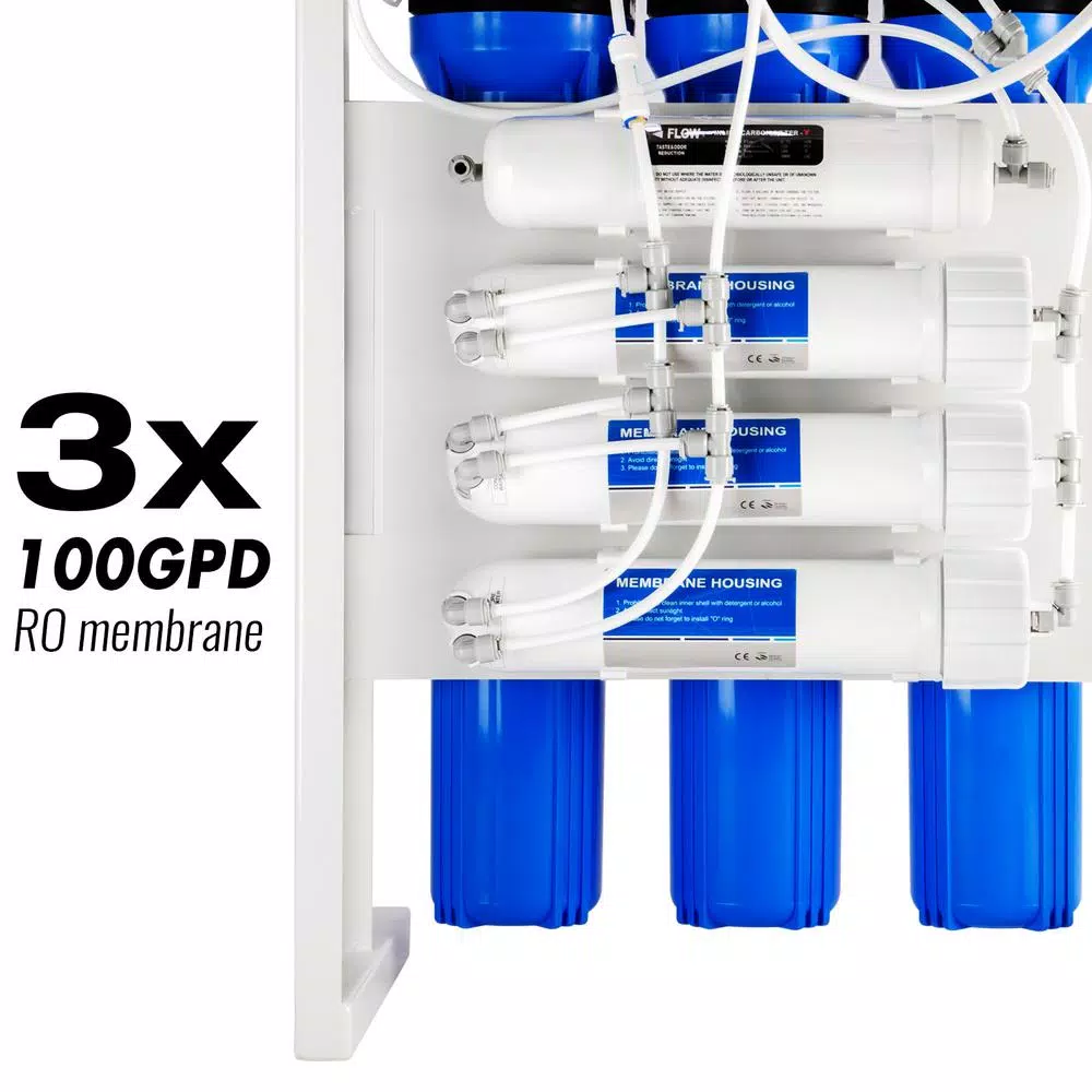 ISPRING Workhorse 300 GPD Commercial Reverse Osmosis Water Filtration System with Booster Pump