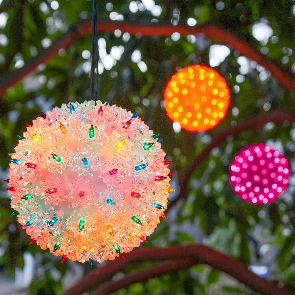 Wintergreen Lighting 6 in. Pink LED Starlight Sphere, 70 Mini Lights