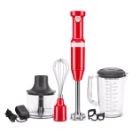 KitchenAid Cordless Variable Speed Hand Blender with Chopper and Whisk Attachments, Passion Red thumbnail 3