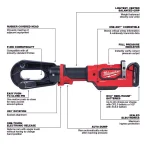 Milwaukee M18 FORCE LOGIC 15-Ton Cordless Utility Crimper Kit with 2 Batteries and Charger thumbnail 6