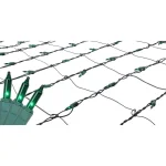 Northlight 4 ft. x 6 ft. Green Mini Net Style Christmas Lights with Green Wire, 150 Bulbs thumbnail 1
