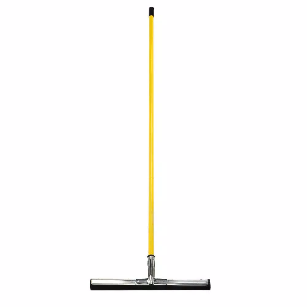 Alpine Industries 18 in. Dual Moss Rubber Professional Locking Floor Squeegee with 50 in. Steel Handle