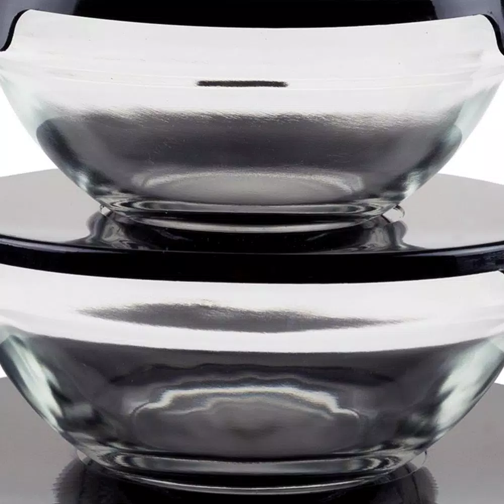 Chef Buddy 10-Piece Glass Bowl Set with Airtight Black Lids