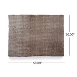 Noble House Lanford Light Brown Faux Fur Throw Blanket, 50 x 60 in. thumbnail 3