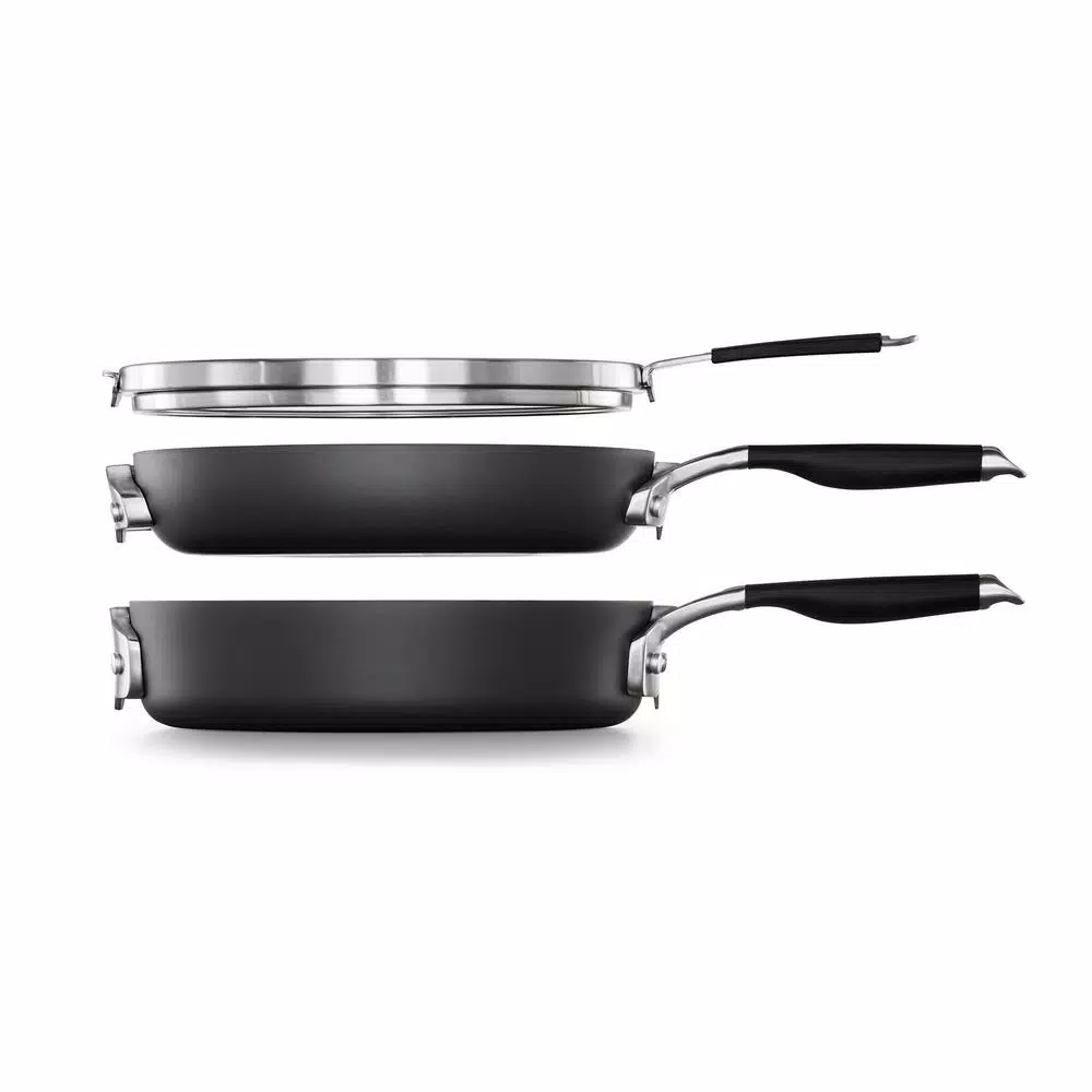 Calphalon Select by Calphalon 3-Piece Hard-Anodized Aluminum Nonstick Cookware Set, Black