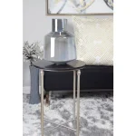 LITTON LANE 15 in. Iridescent Silver Blown Glass Decorative Vase - Modern Cylindrical Table Vase thumbnail 1