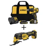 DEWALT 20V MAX ATOMIC Brushless Compact 1/2 in. Drill/Driver & Oscillating Tool Combo Kit thumbnail 1