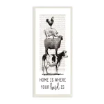 Stupell Industries Lettered and Lined Home Is Where Your Herd Is Animal Book Wood Wall Art, 7 x 17 in. thumbnail 1