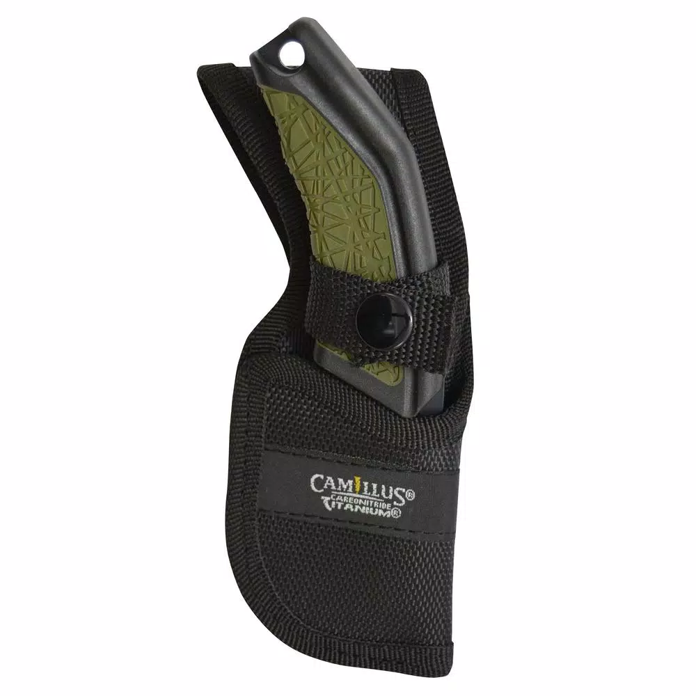 Camillus GH-6 Gut Hook Fixed Blade Knife with Carbonitride Titanium Coating and Sheath